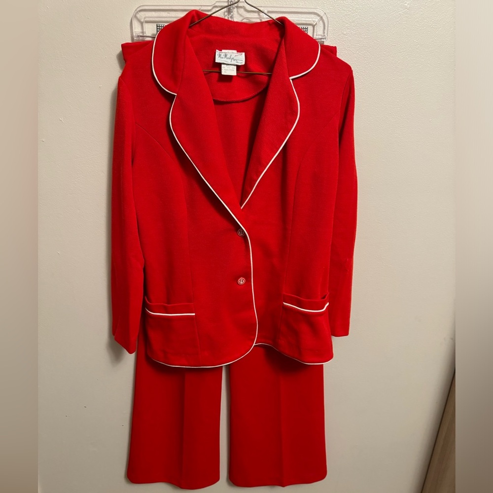 Vintage Red Women’s Christmas Pant Suit